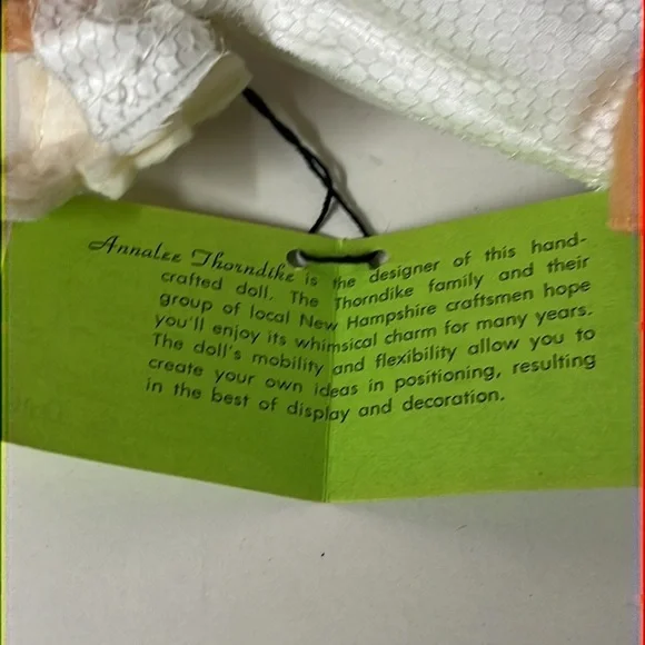 Vintage 1961 Annalee‎ 8” Angel Holly Wreath Halo with Tag - Picture 10 of 12